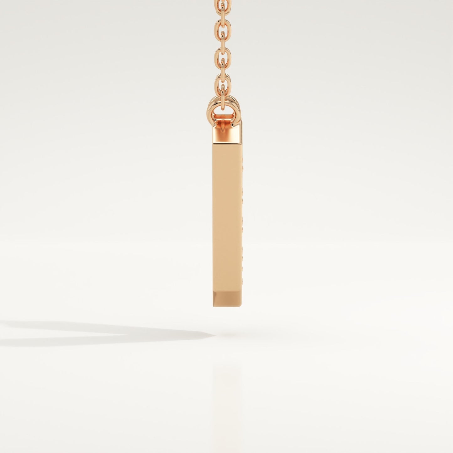 0.178 TCW Round Lab-Grown Diamond V Initial Necklace