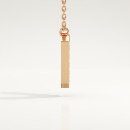 0.178 TCW Round Lab-Grown Diamond V Initial Necklace