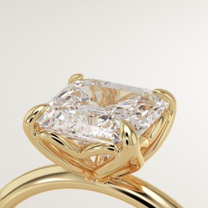 Asscher Cut Solitaire Lab-Grown Diamond Engagement Ring