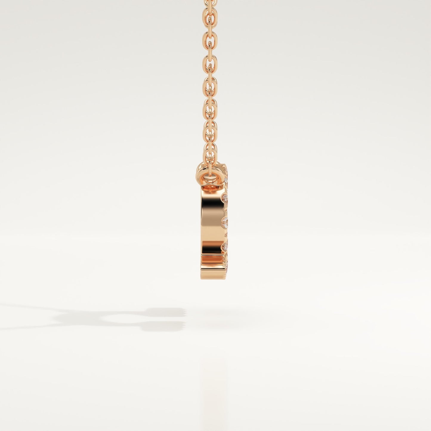 0.101 CT Round Lab-Grown Diamond Libra Zodiac Necklace
