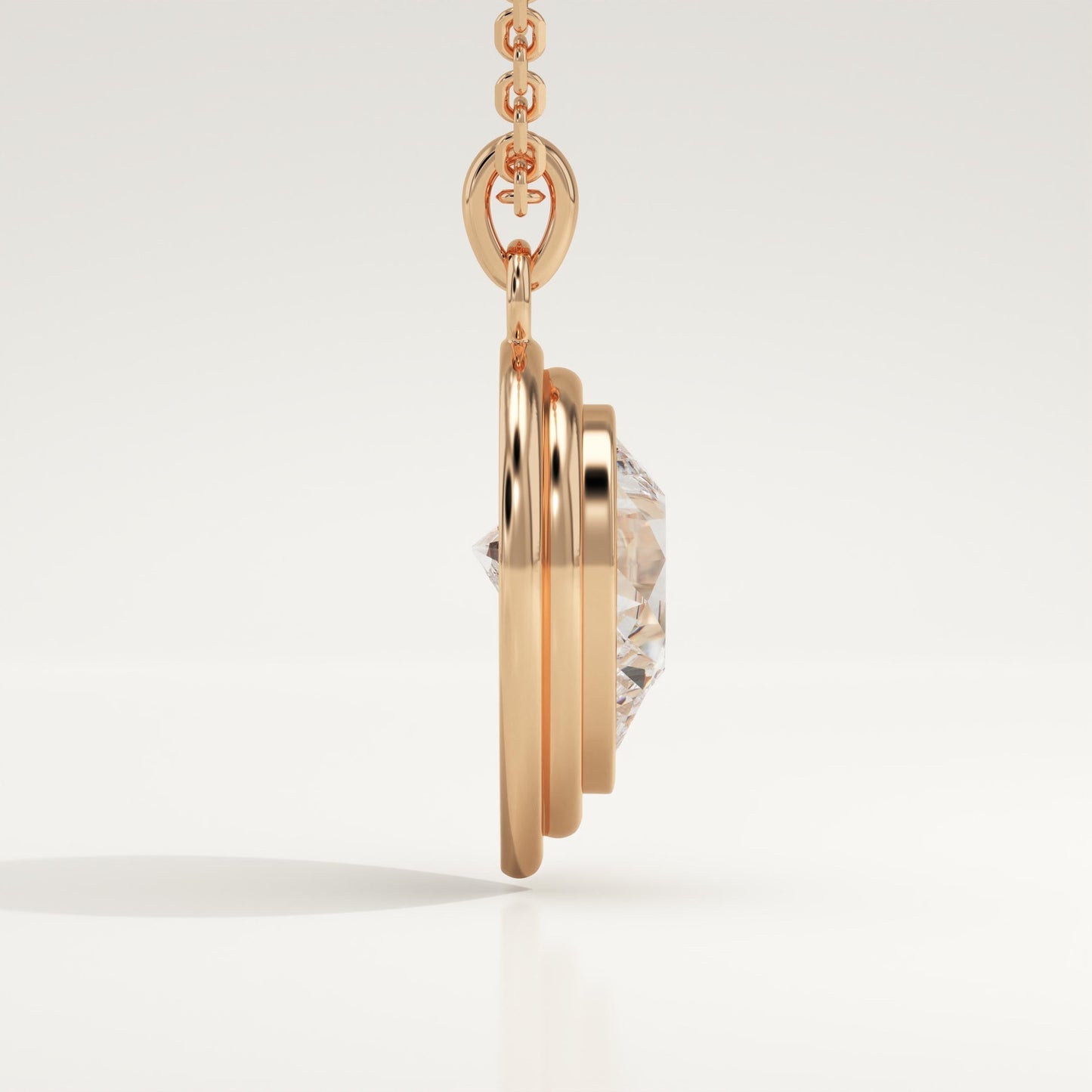 2 CT Pear Lab-Grown Diamond Solitaire & Bezel Necklace