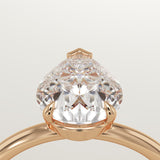 2.0 CT Pear Cut Solitaire Lab-Grown Diamond Engagement Ring
