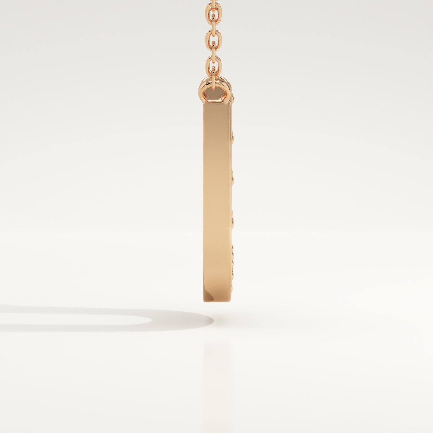 0.26 TCW Round Lab-Grown Diamond U Initial Necklace