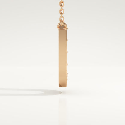 0.26 TCW Round Lab-Grown Diamond U Initial Necklace