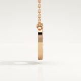 0.22 TCW Round Lab-Grown Diamond O Initial Necklace