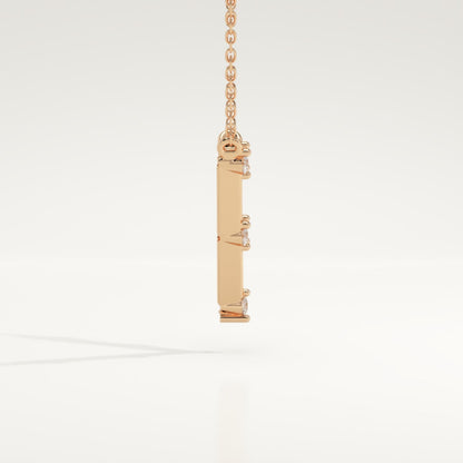 0.08 TCW Round Lab-Grown Diamond V Shaped Necklace
