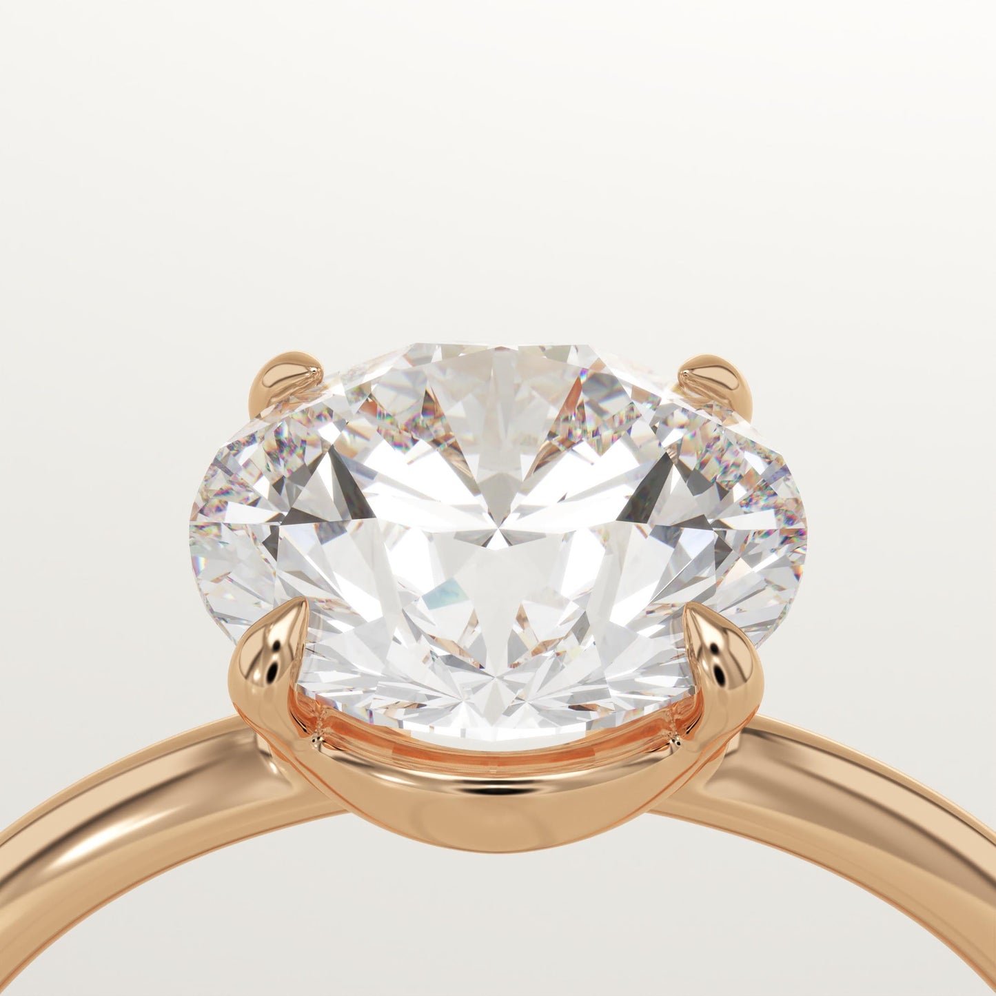 2 CT Round Cut Solitaire Moissanite Engagement Ring