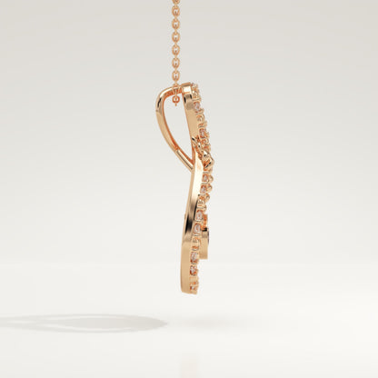 0.11 TCW Round Lab-Grown Diamond Multi Stone Necklace
