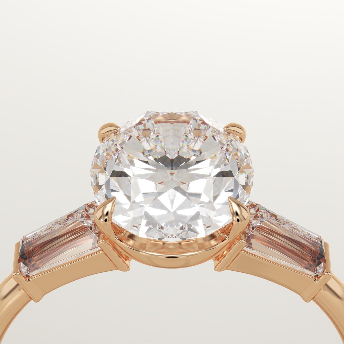 1.75 CT Oval Cut Three Stone Moissanite Engagement Ring