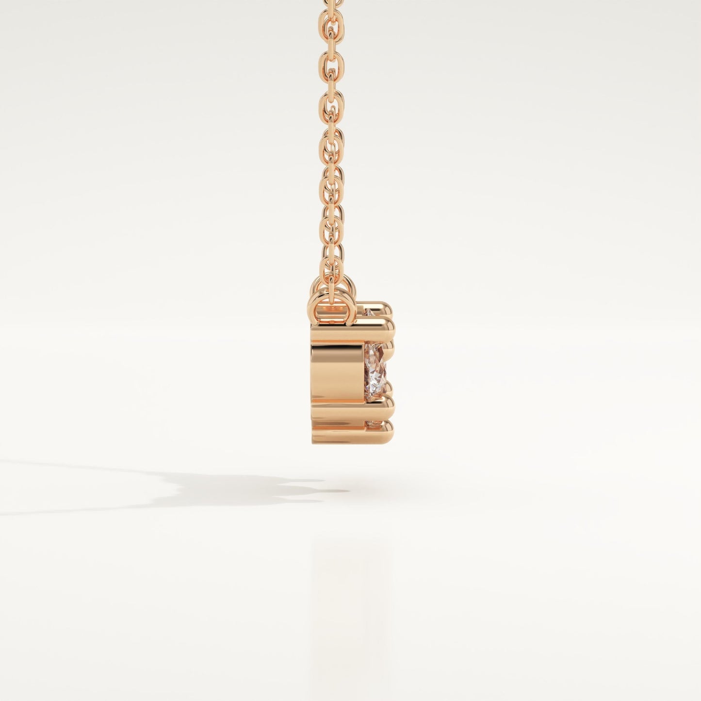0.35 TCW Round Lab-Grown Diamond Three Stone Charm Necklace