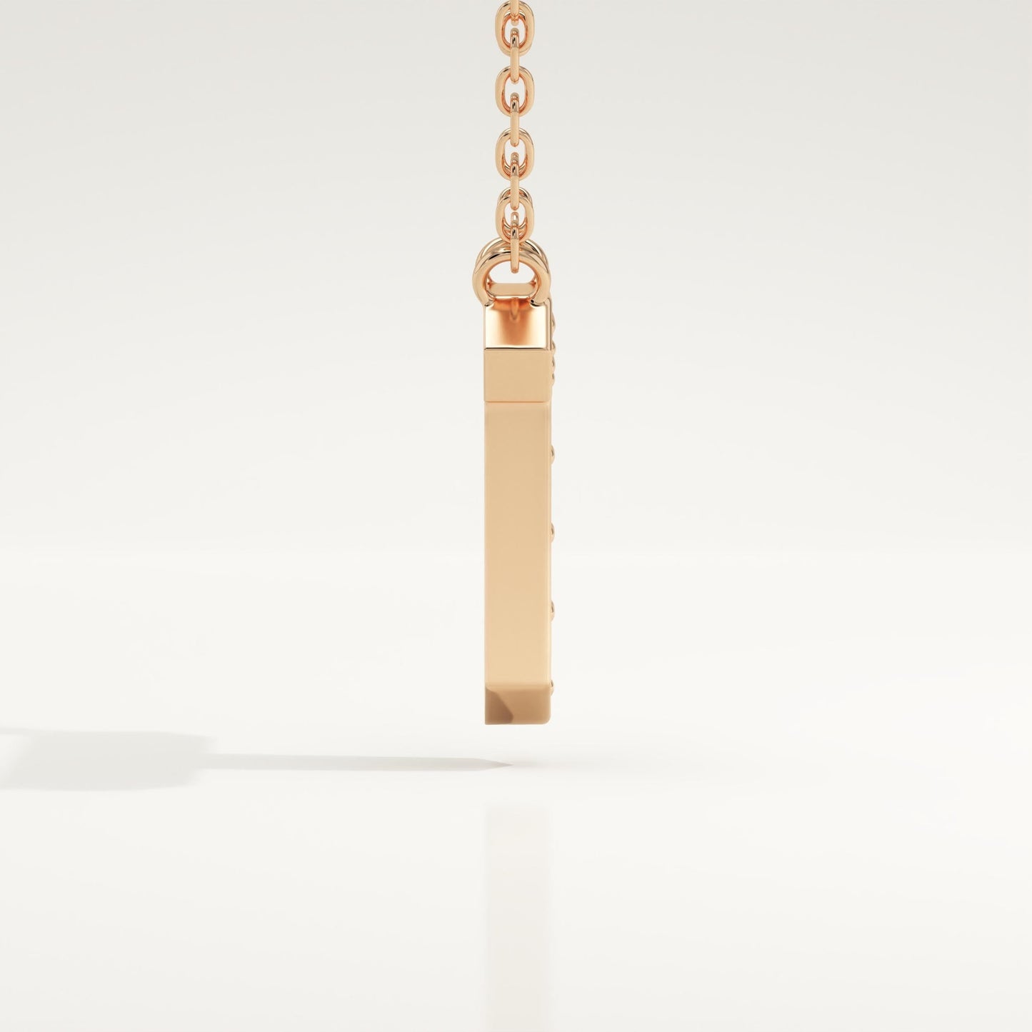 0.17 TCW Round Lab-Grown Diamond T Initial Necklace