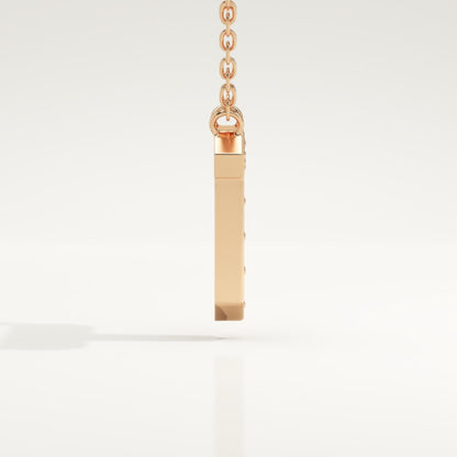 0.17 TCW Round Lab-Grown Diamond T Initial Necklace