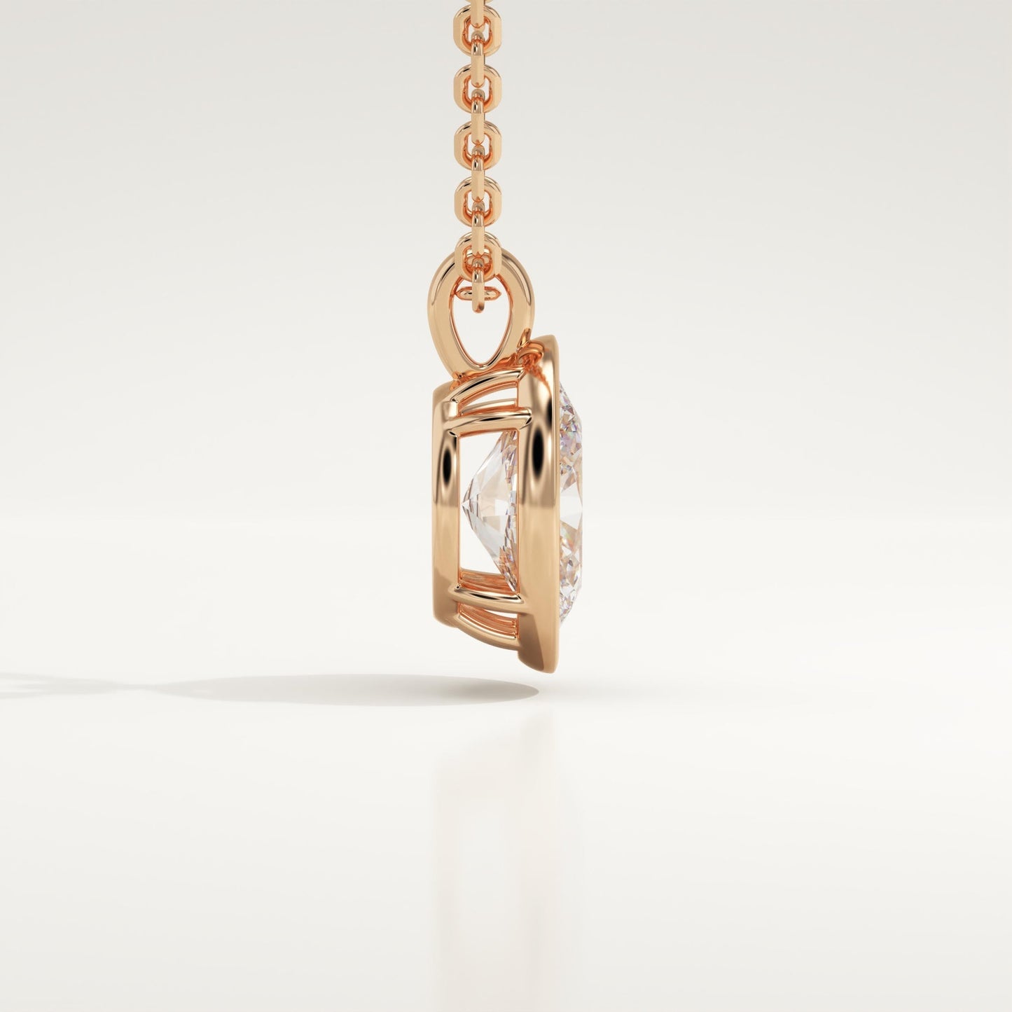2 CT Oval Lab-Grown Diamond Solitaire & Bezel Necklace