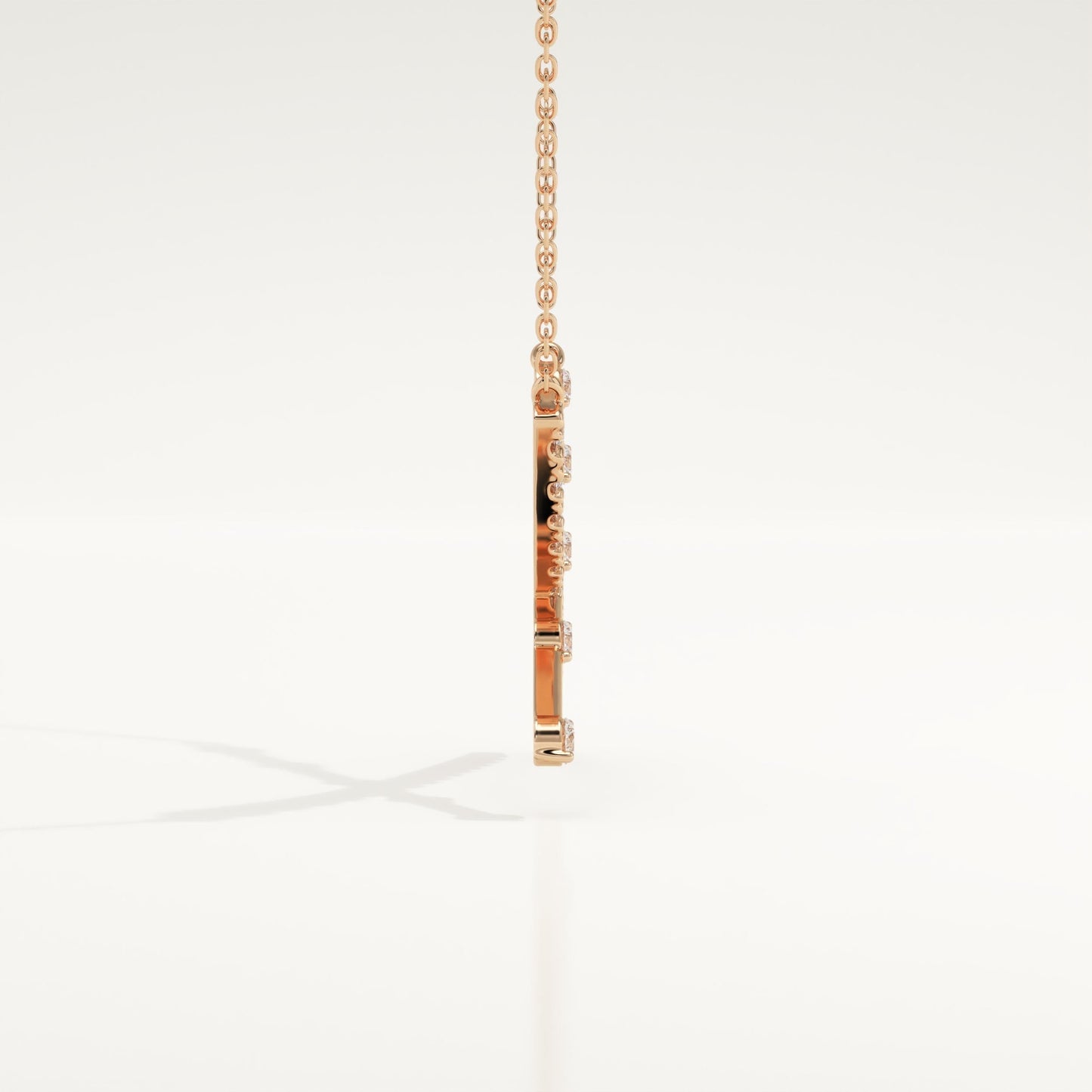 0.34 TCW Round Lab-Grown Diamond X Initial Necklace