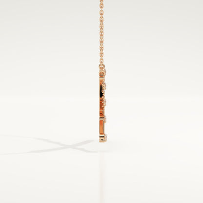 0.34 TCW Round Lab-Grown Diamond X Initial Necklace