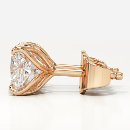 1 TCW Cushion Lab-Grown Diamond Stud Earrings