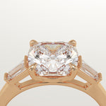 2.0 CT Cushion Cut Three Stone Lab-Grown Diamond Engagement Ring