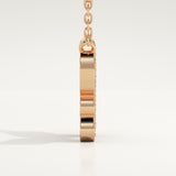 0.094 TCW Round Lab-Grown Diamond Butterfly Charm Necklace