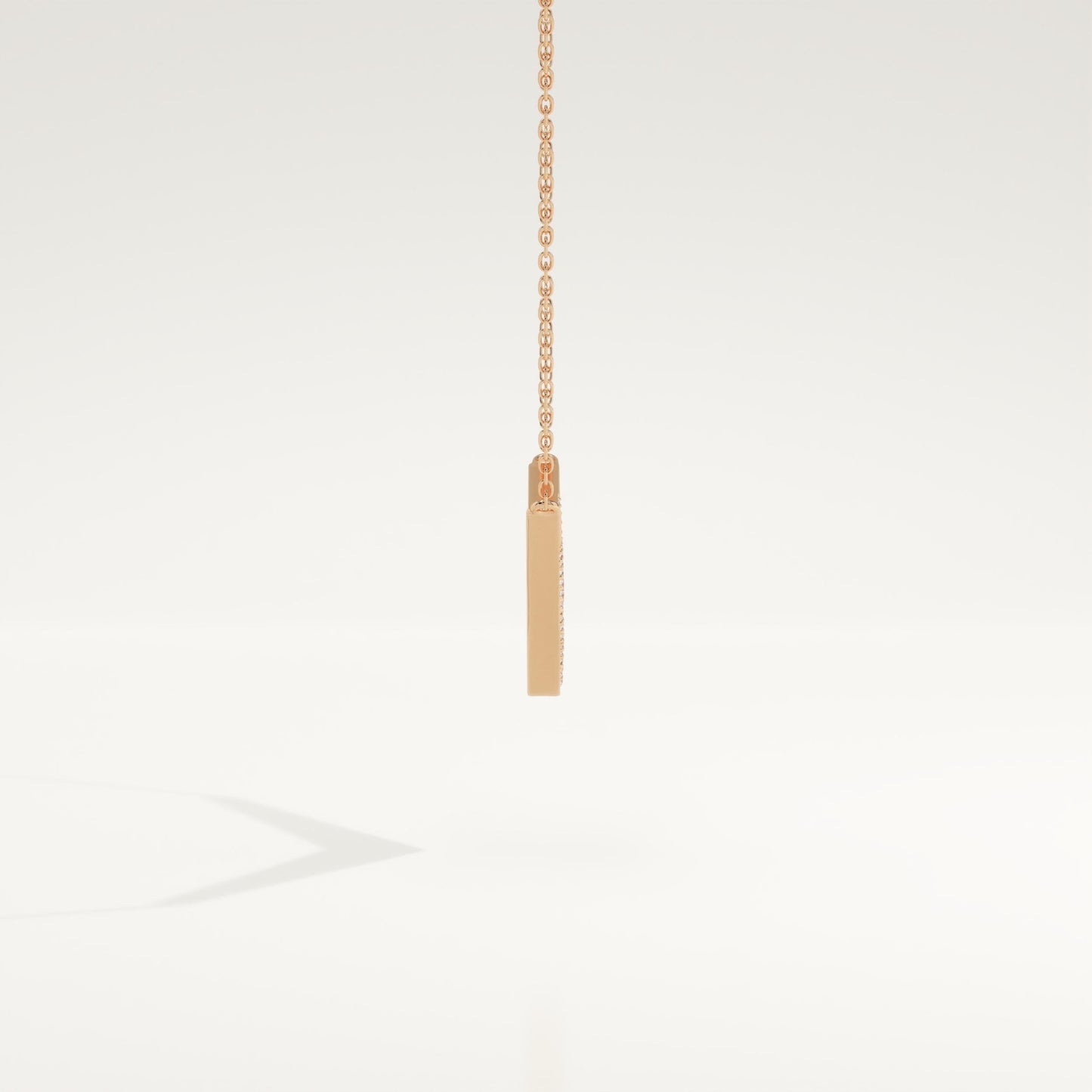 0.272 TCW Round Lab-Grown Diamond V Elongated Shaped Necklace