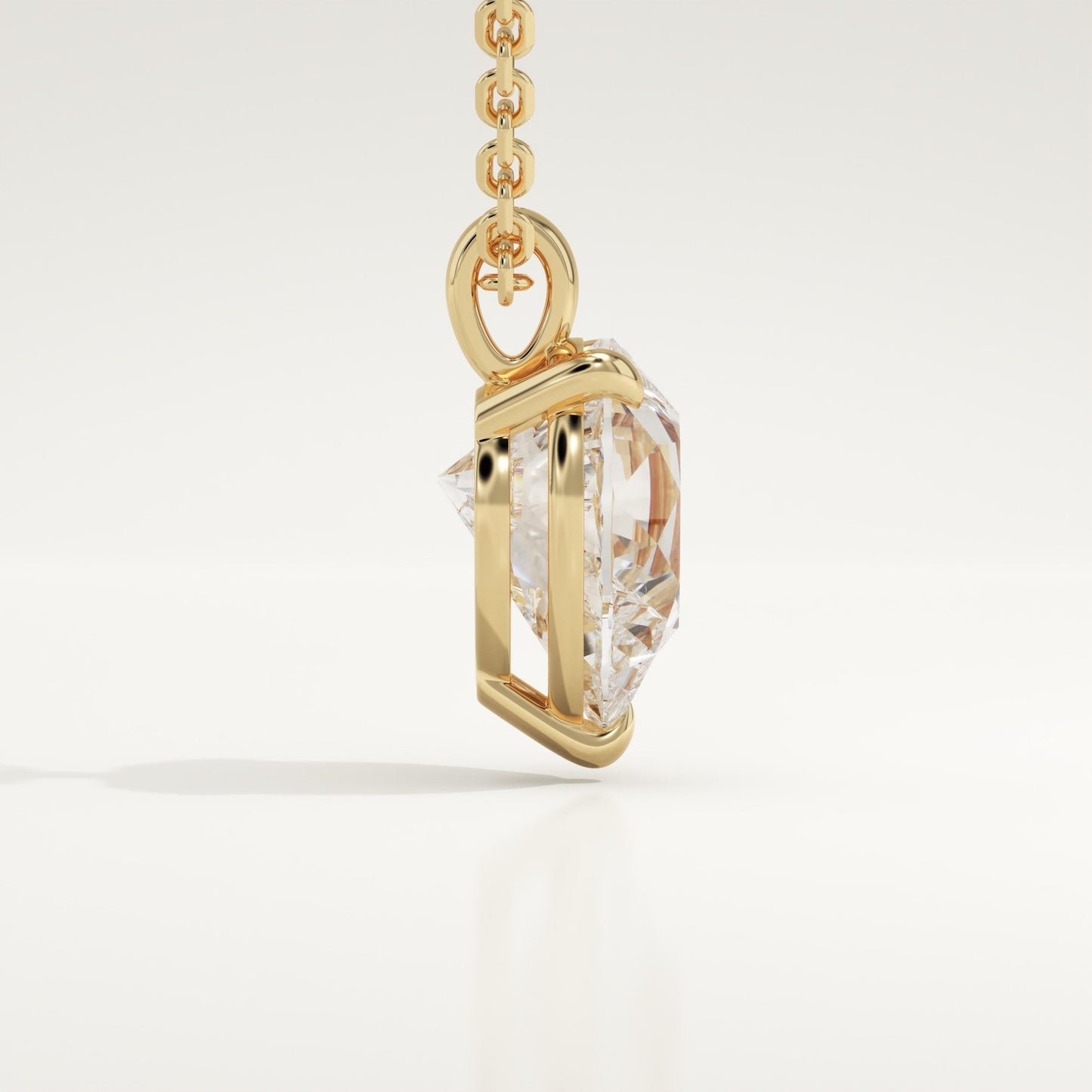 2 CT Pear Lab-Grown Diamond Solitaire Necklace