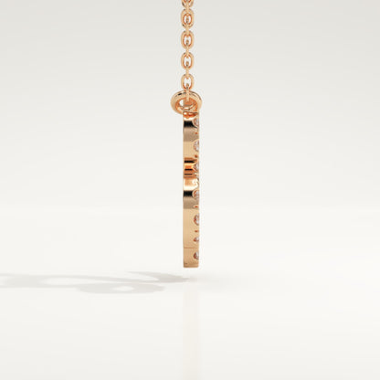 0.14 TCW Round Lab-Grown Diamond Leo Zodiac Necklace