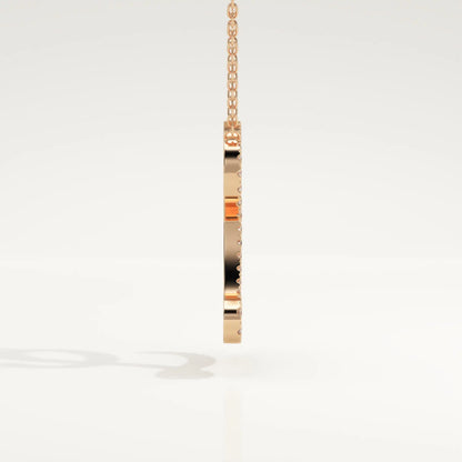 0.198 TCW Round Lab-Grown Diamond L Initial Necklace