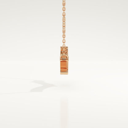 0.123 TCW Round Lab-Grown Diamond Nature Inspired Necklace