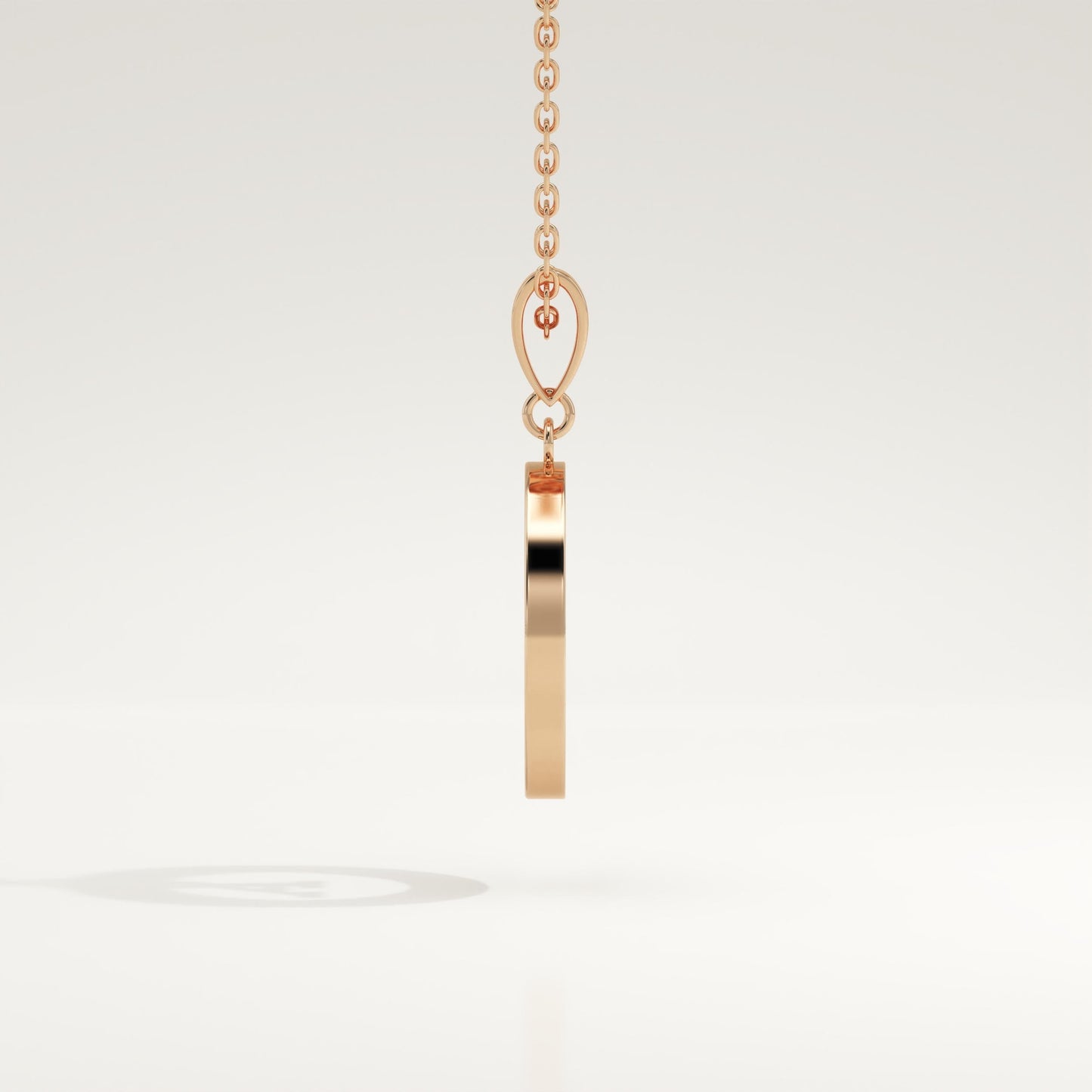 0.05 TCW Round Lab-Grown Diamond A Initial Necklace