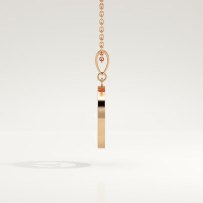 0.05 TCW Round Lab-Grown Diamond A Initial Necklace