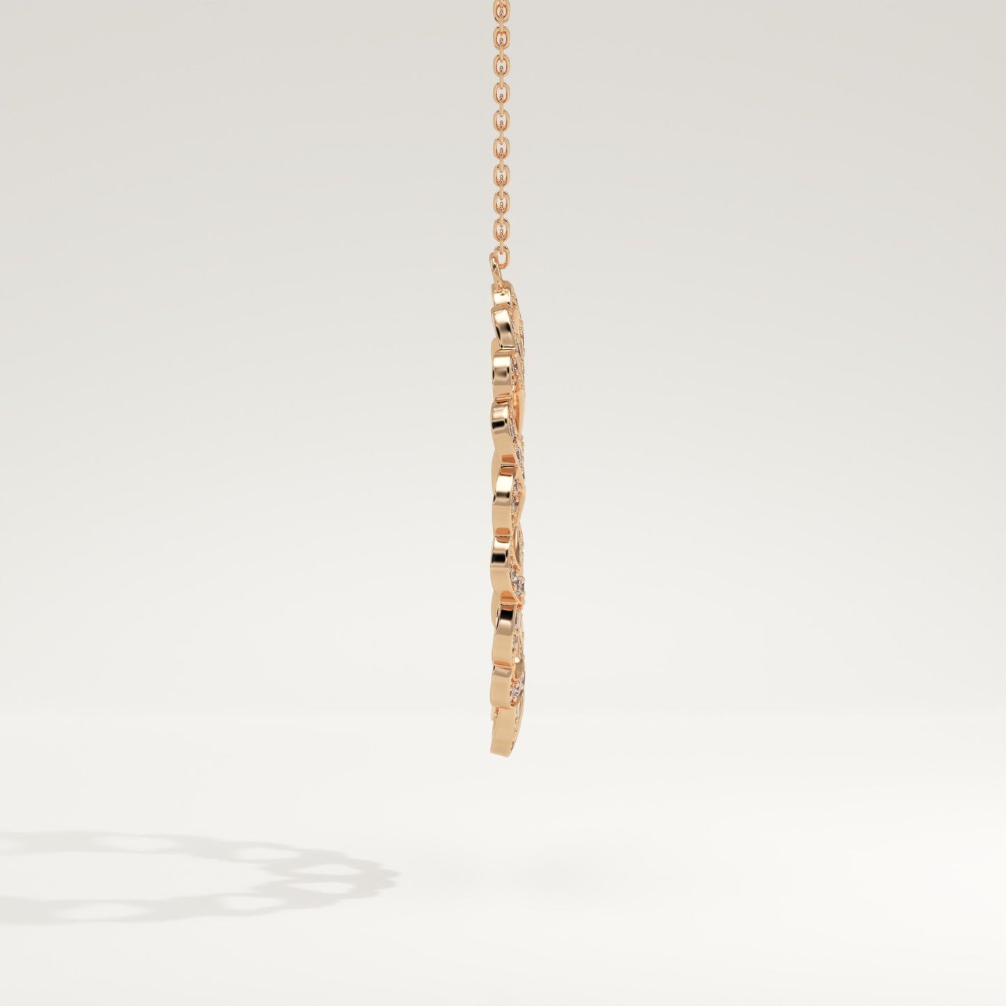 0.302 TCW Round Lab-Grown Diamond Charm Necklace