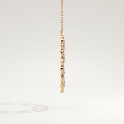 0.302 TCW Round Lab-Grown Diamond Charm Necklace