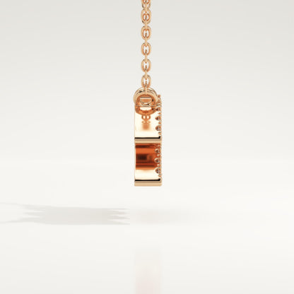 0.114 TCW Round Lab-Grown Diamond Aquarius Zodiac Necklace