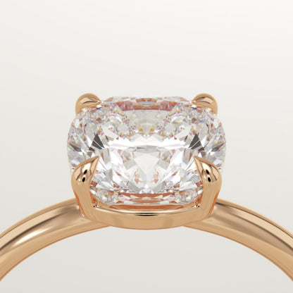 Cushion Cut Solitaire Lab-Grown Diamond Engagement Ring