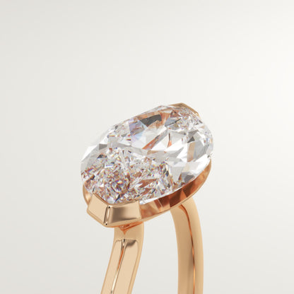 1.75 CT East West Marquise Cut Solitaire Moissanite Engagement Ring