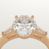 2.0 CT Oval Cut Three Stone Lab-Grown Diamond Engagement Ring