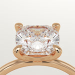 2.0 CT Cushion Cut Solitaire Lab-Grown Diamond Engagement Ring