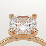 2.0 CT Cushion Cut Solitaire Lab-Grown Diamond Engagement Ring