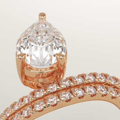 Pear Cut Pave Lab-Grown Diamond Bridal Set
