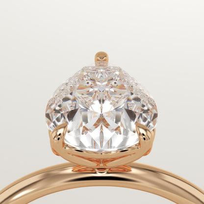 1.5 CT Pear Cut Solitaire Moissanite Engagement Ring