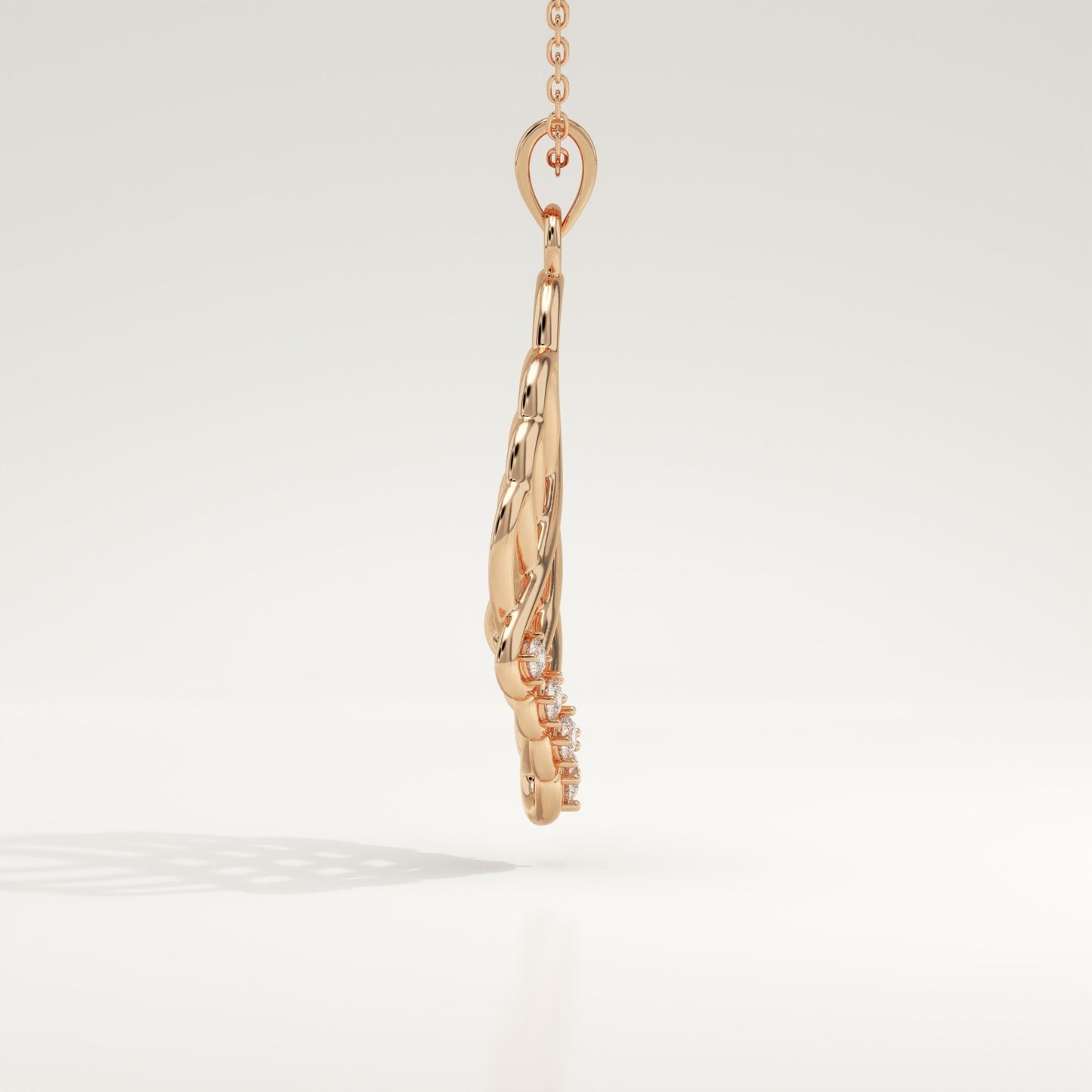 0.158 TCW Round Lab-Grown Diamond Charm Necklace