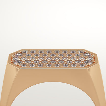 0.41 TCW Round Lab-Grown Diamond Multi Stone Wedding Band For Men