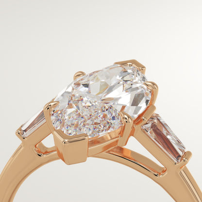 2 CT Marquise Cut Three Stone Moissanite Engagement Ring