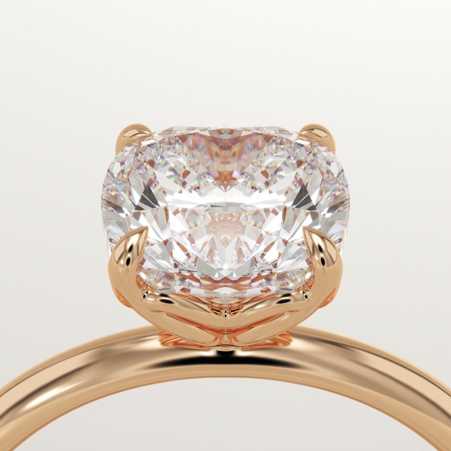Cushion Cut Solitaire Lab-Grown Diamond Engagement Ring