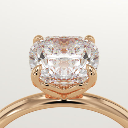 Cushion Cut Solitaire Lab-Grown Diamond Engagement Ring