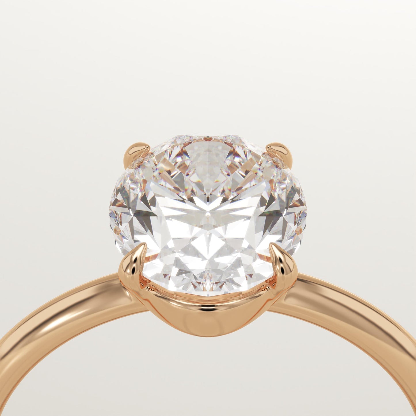 1.75 CT Oval Cut Solitaire Moissanite Engagement Ring