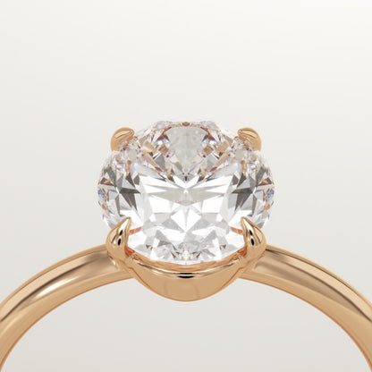 1.75 CT Oval Cut Solitaire Moissanite Engagement Ring