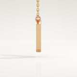 0.178 TCW Round Lab-Grown Diamond V Initial Necklace