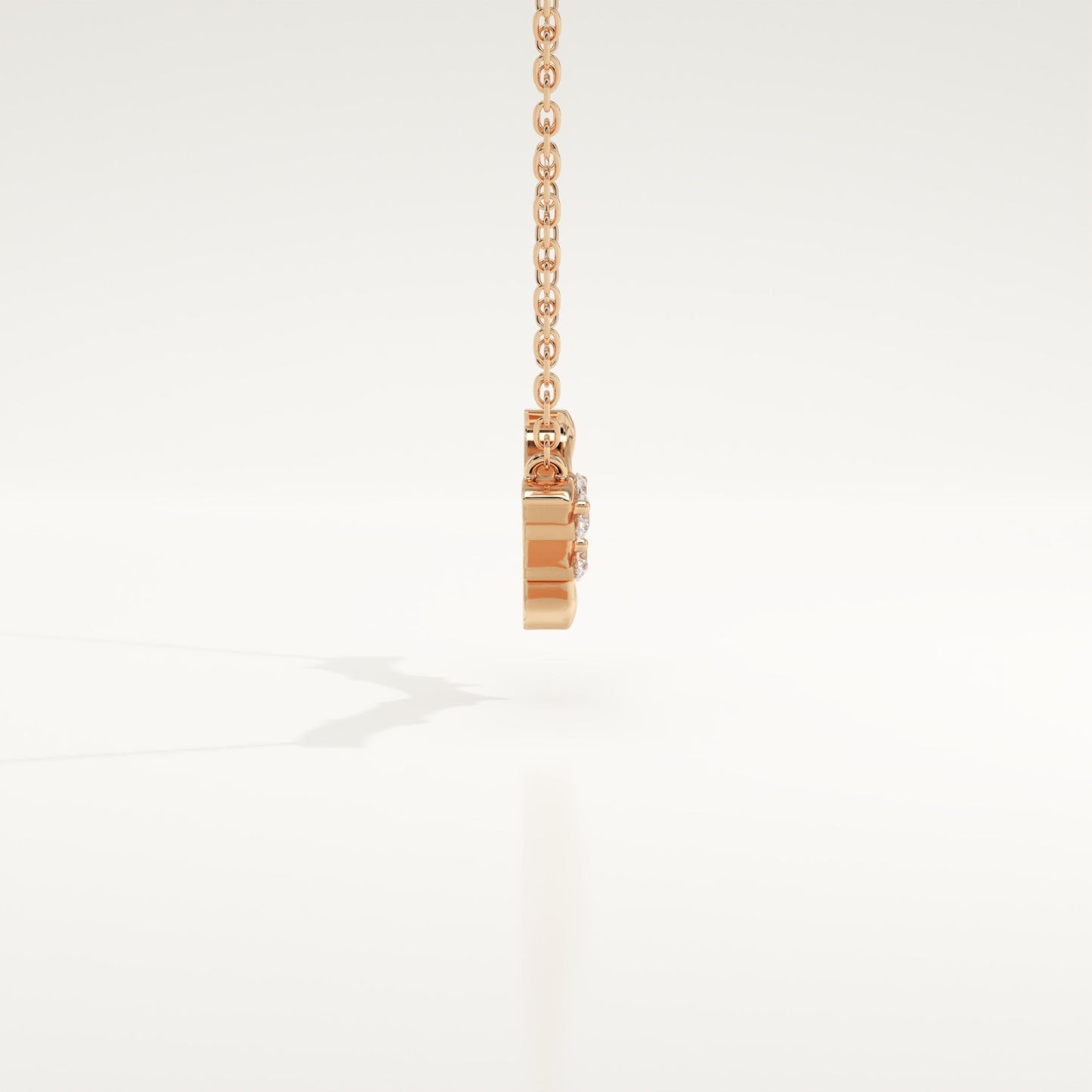 0.07 TCW Round Lab-Grown Diamond Nature Inspired Necklace
