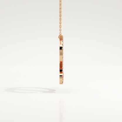 0.435 TCW Round Lab-Grown Diamond D Initial Necklace
