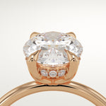 2.0 CT Oval Cut Hidden Halo Lab-Grown Diamond Engagement Ring